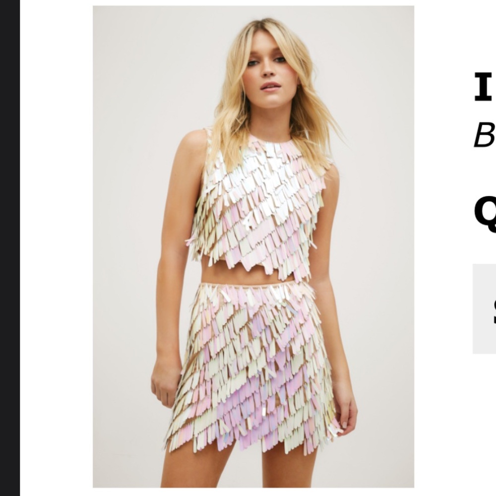Nasty gal iridescent two piece outfit